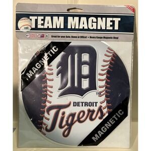 Decal MLB Detroit Tigers Baseball Team Magnetic 8" DIA. New Factory Sealed